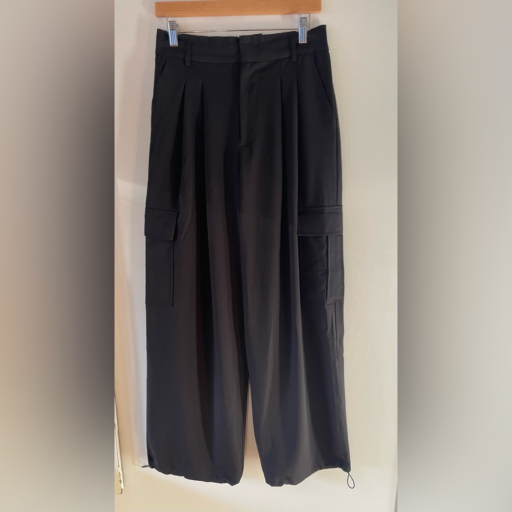 Women’s Black Cargo Dress Pants - Classic Utility Style